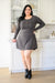 Doorbuster: Long Sleeve Button Down Dress In Ash Gray Womens 