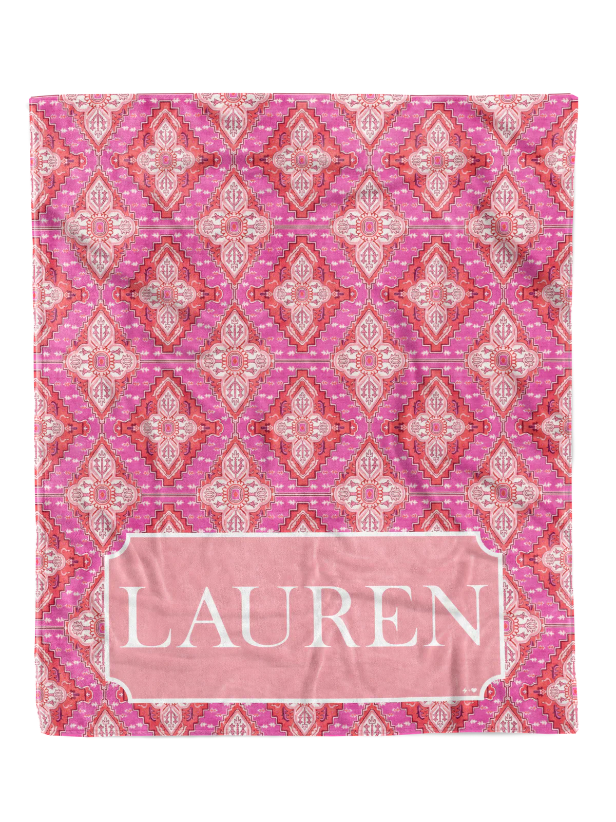 PREORDER: Pink Ornate Custom Minky Blanket