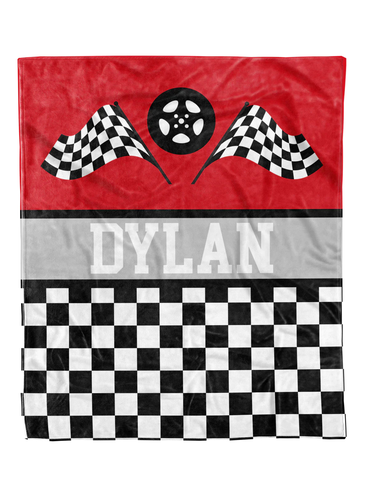 PREORDER: Racing Checkered Zoom Custom Minky Blanket
