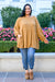 Melrose Ribbed Knit Raglan Tunic In Mustard Womens 