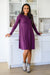 Most Reliable Long Sleeve Knit Dress In Plum Womens 