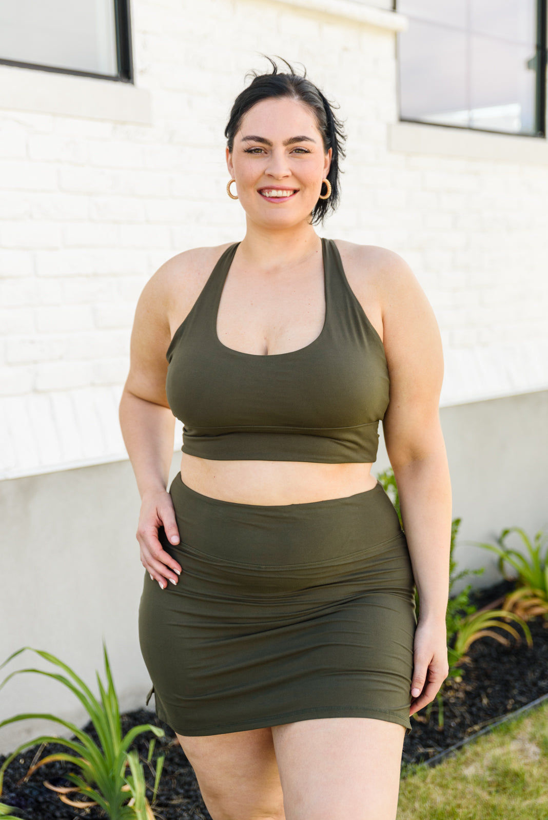 Next Move Sports Bra In Olive Womens 