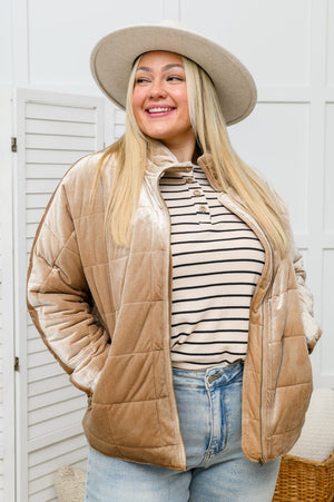 Nights On Broadway Jacket in Taupe Womens 