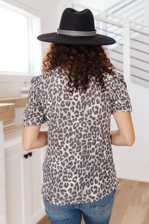 On The Wild Side Puff Sleeve Top Womens 