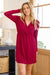 Only You Surplice Neck Sparkle Knit Dress In Magenta Womens 