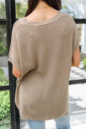 Pure Bliss Knit Top In Taupe Womens 