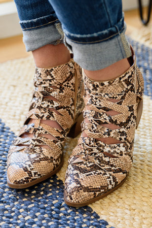 Sadie Ankle Boots In Snakeskin Womens 
