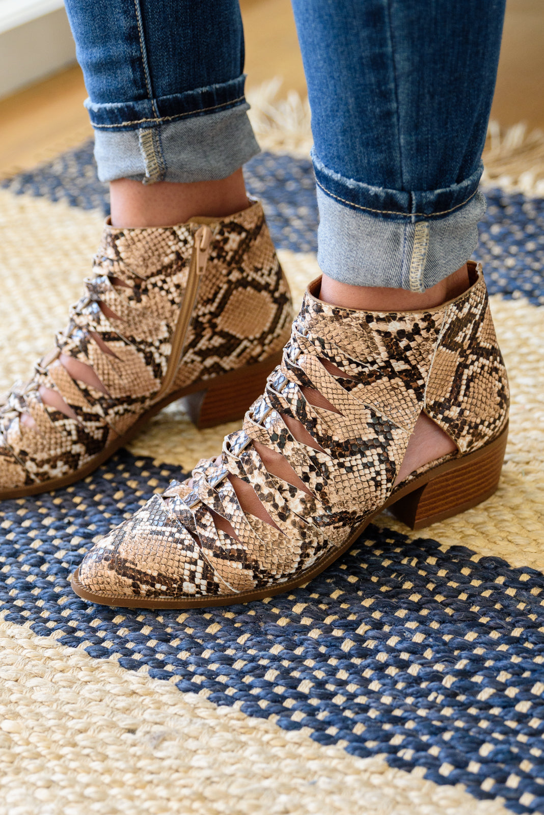 Sadie Ankle Boots In Snakeskin Womens 