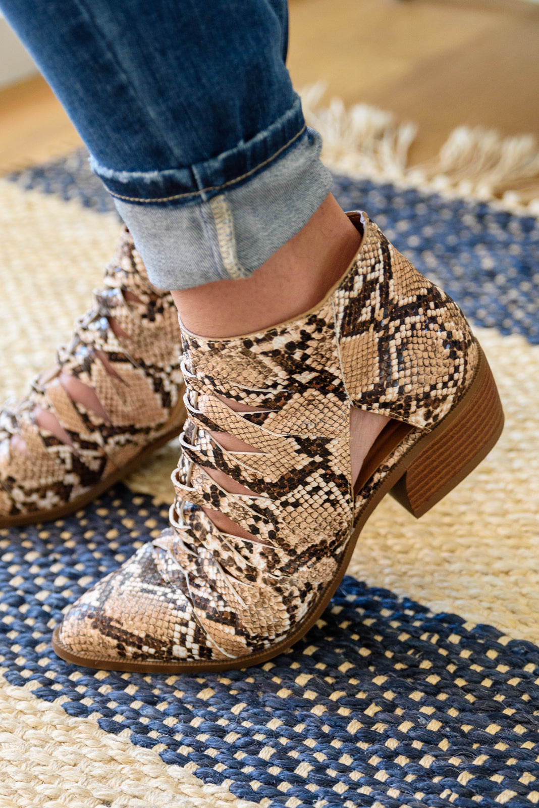 Sadie Ankle Boots In Snakeskin Womens 