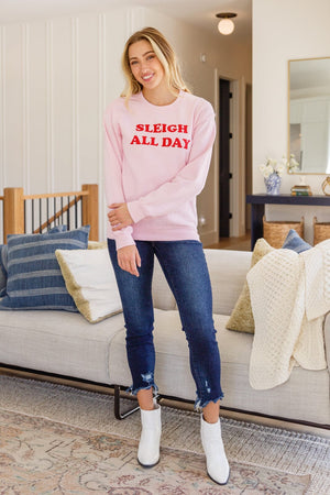 Sleigh All Day Sweatshirt In Pink Womens 