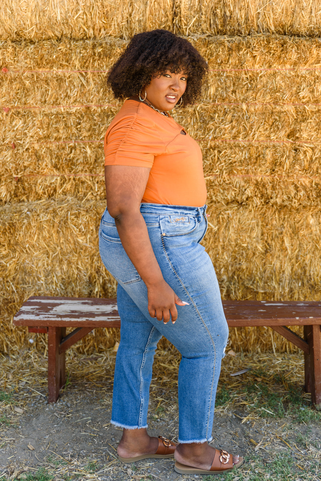 Spare Your Time Bodysuit In Rust Womens 