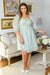 Spotting Fairies Puff Sleeve Dress in Sage Womens 