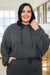 Stay Right Here Soft Knit Hoodie In Charcoal Womens 