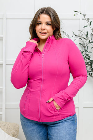 Doorbuster: Staying Swift Activewear Jacket in Raspberry Womens 