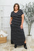 Doorbuster: Striped Maxi Dress In Black Womens 