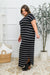 Doorbuster: Striped Maxi Dress In Black Womens 