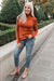 Stylin Girl Turtleneck in Rust Womens 