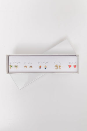Sunny State Of Mind Box Earring Set Womens 