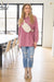 Sweet Crush Collar Pullover in Mauve Womens 