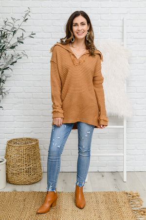 Travel Far & Wide Sweater in Taupe Womens 