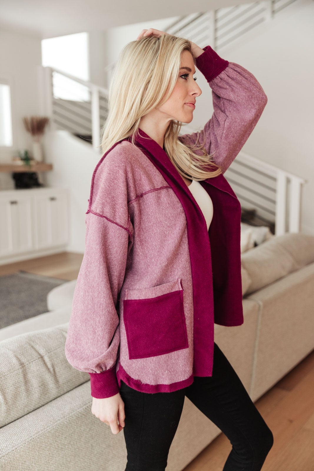 Two Hearts Jacket In Plum Womens 