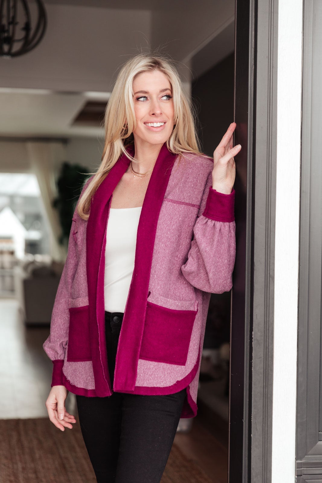 Two Hearts Jacket In Plum Womens 