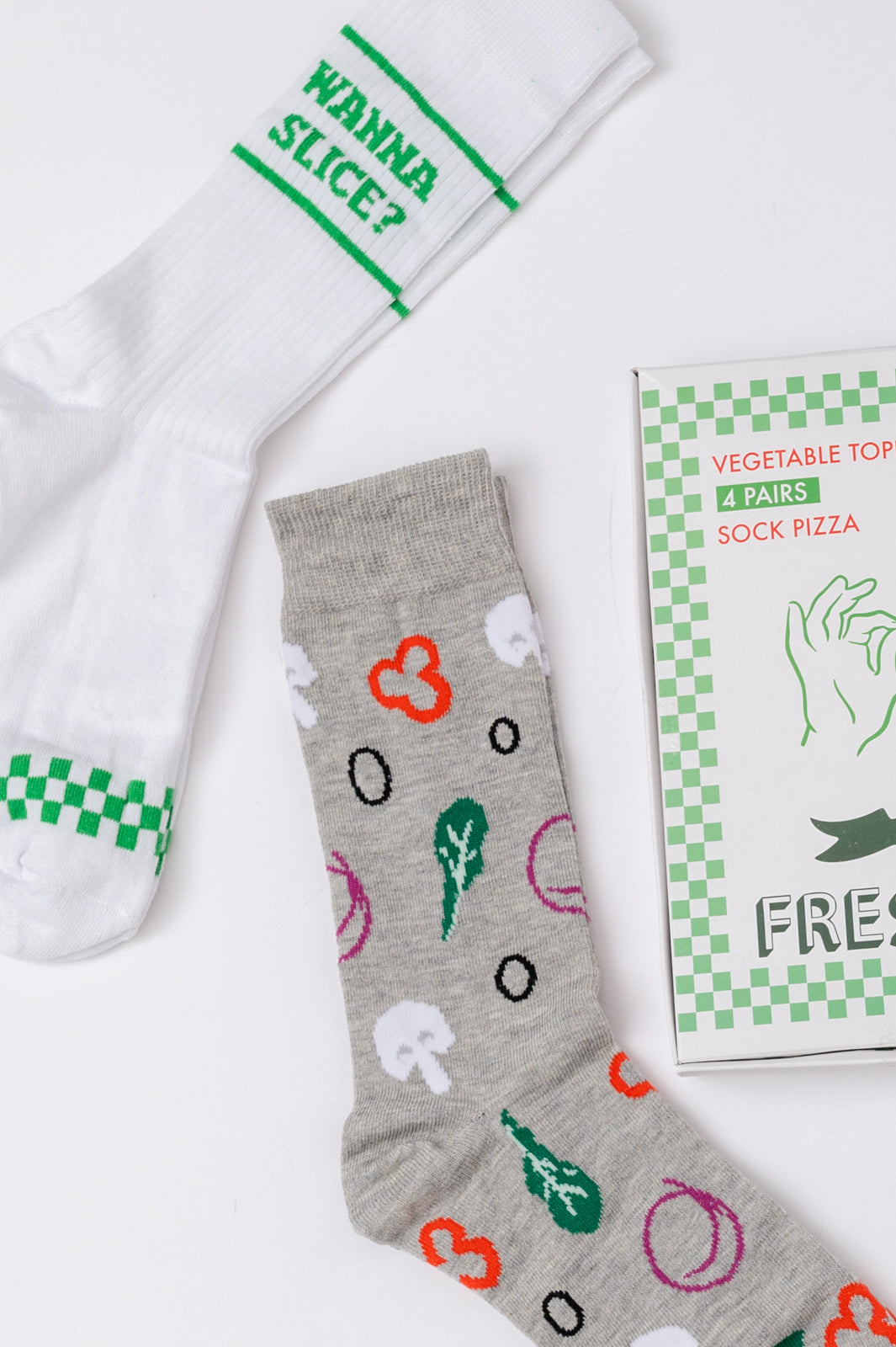 Veggie Pizza Sock Set Womens 