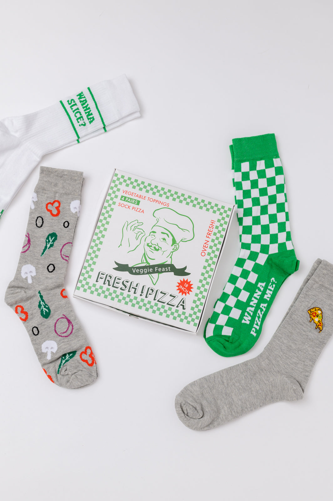 Veggie Pizza Sock Set Womens 