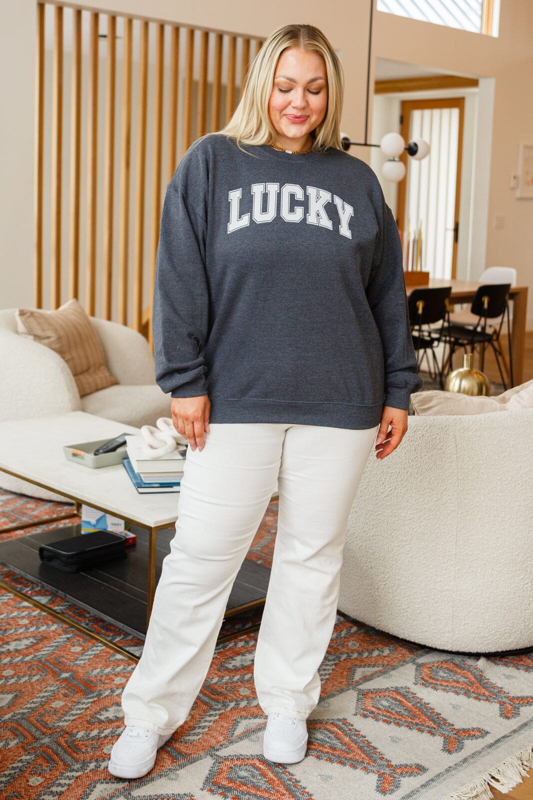 Your Lucky Crew Neck Sweater Womens 