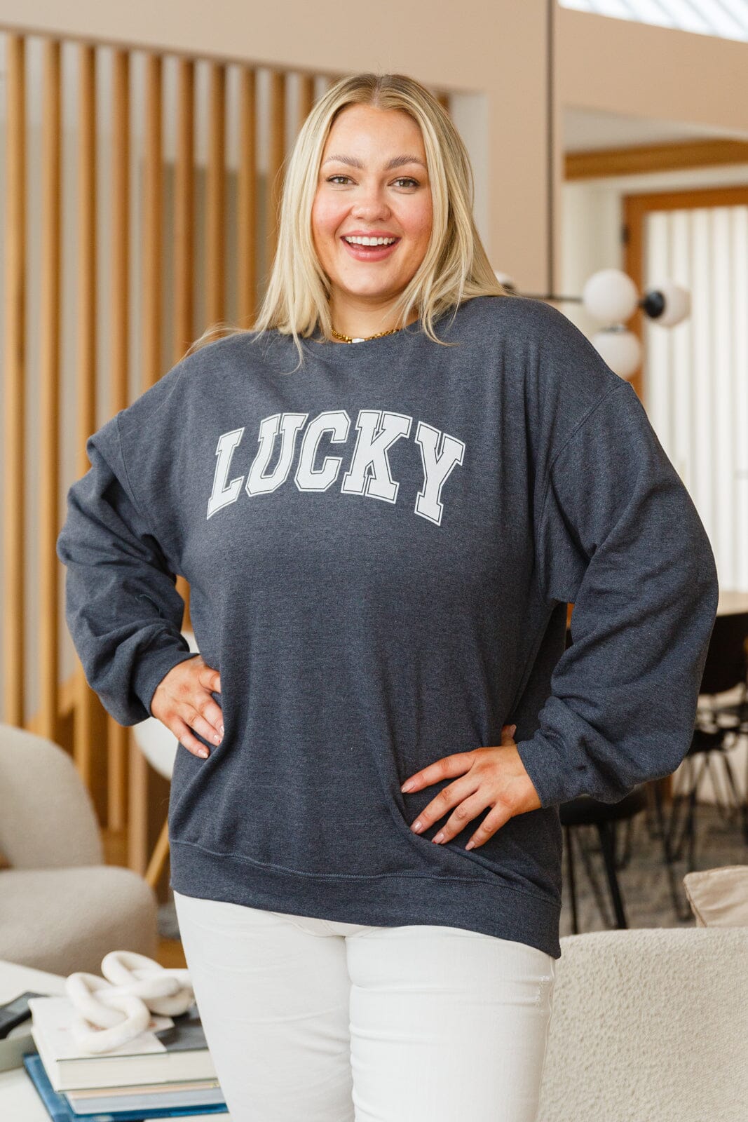 Your Lucky Crew Neck Sweater Womens 