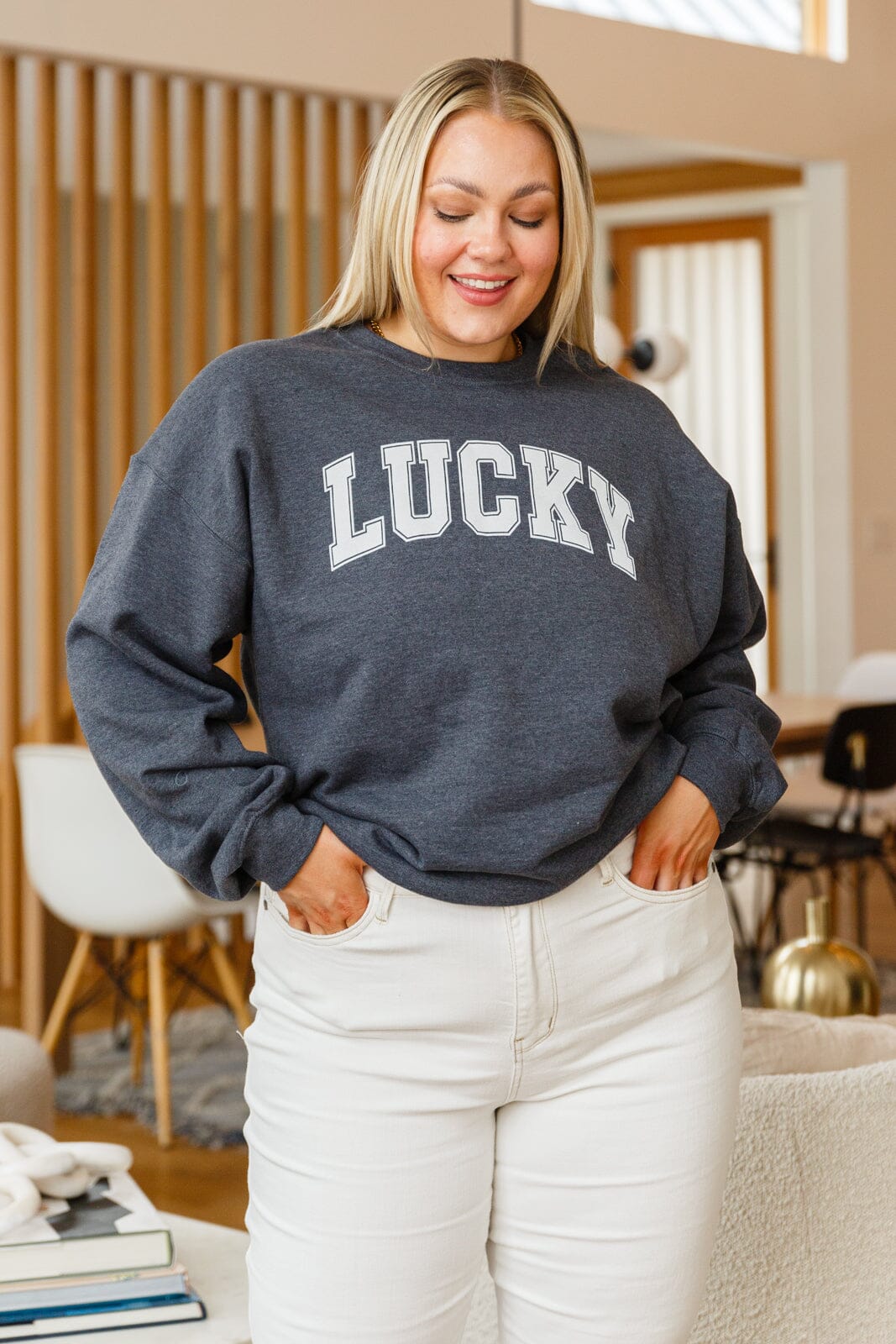 Your Lucky Crew Neck Sweater Womens 