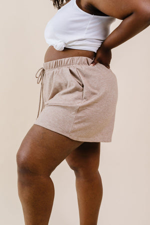Soft Landing Drawstring Shorts In Mocha Womens 